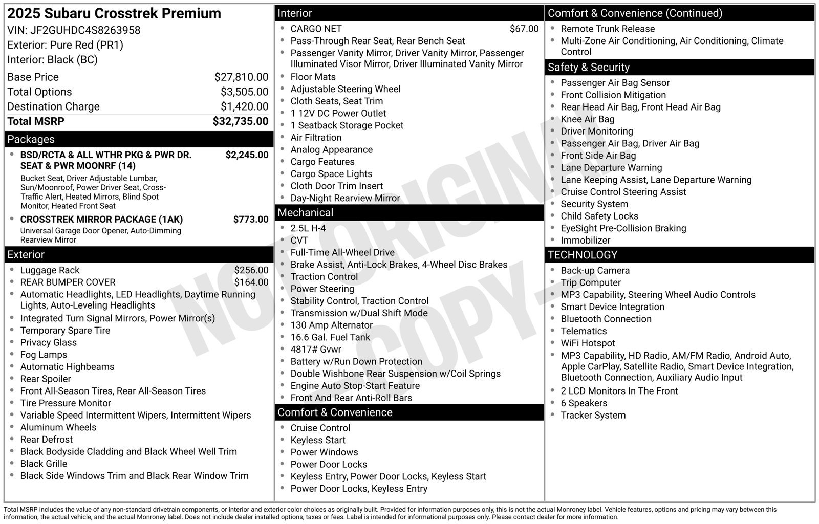 Certified 2025 Subaru Crosstrek 2.5i Premium AWD/4WD image 18