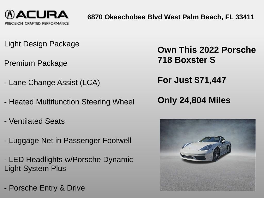 Used 2022 Porsche 718 Boxster S w/ Premium Package image 6