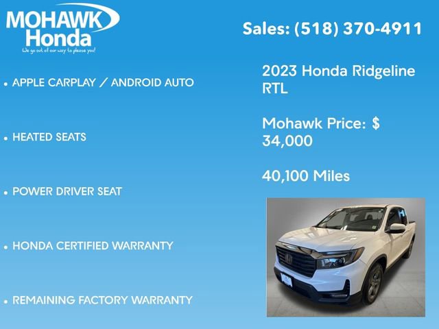 Certified 2023 Honda Ridgeline RTL image 14
