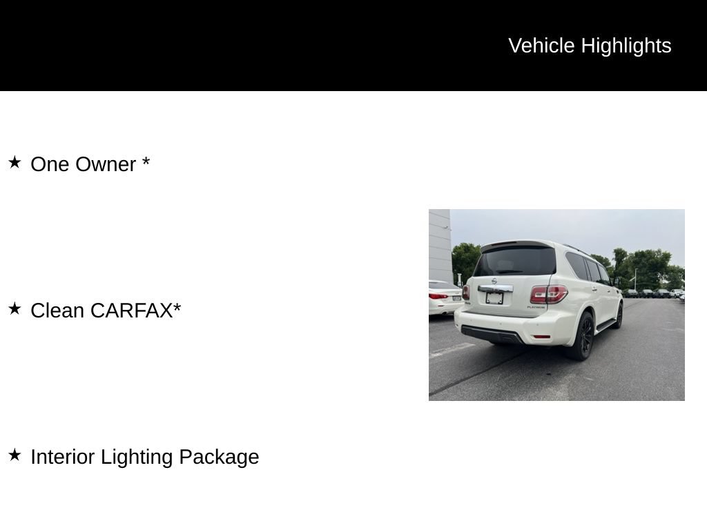 Used 2019 Nissan Armada Platinum w/ Interior Lighting Package AWD/4WD image 11