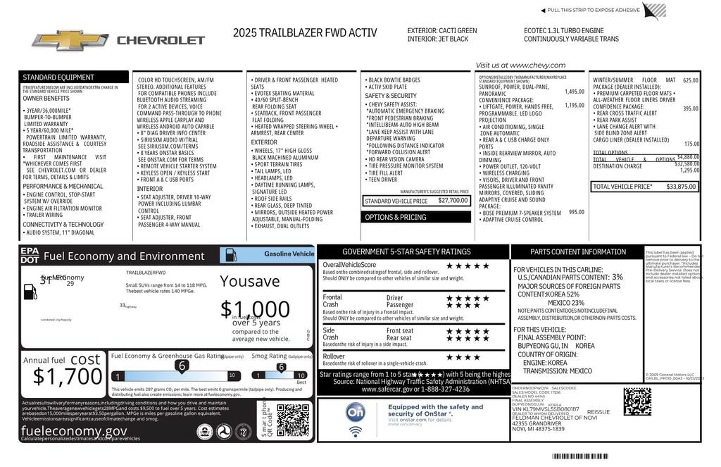 Used 2025 Chevrolet TrailBlazer ACTIV w/ Convenience Package FWD image 13