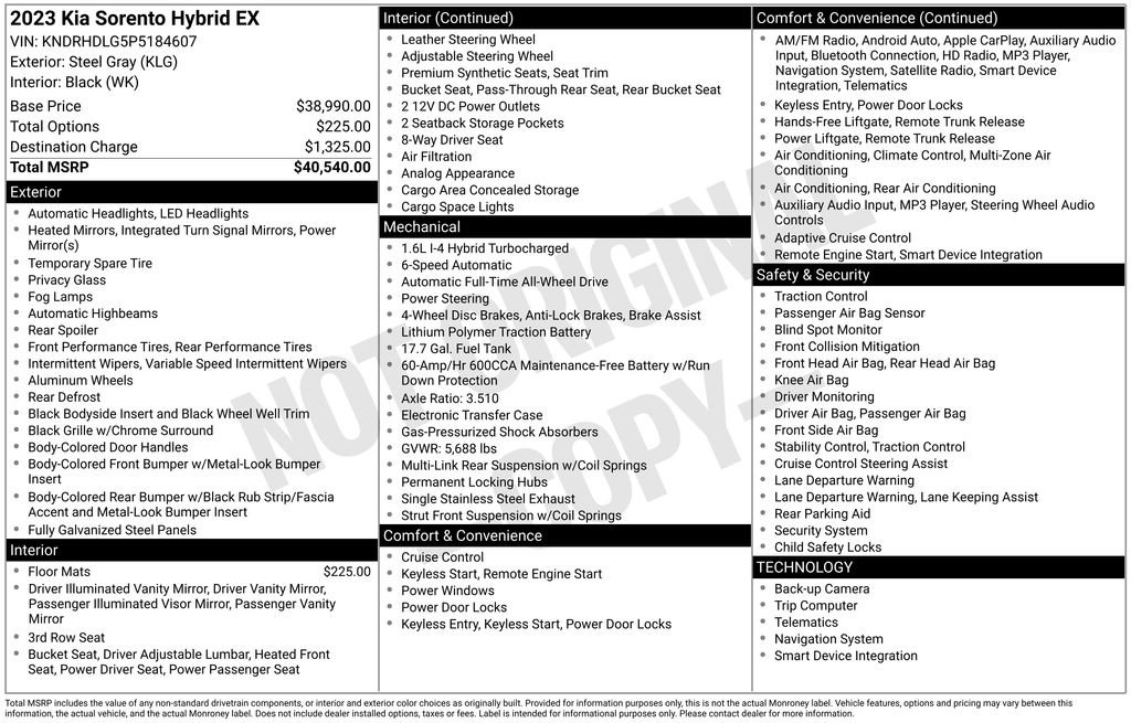 Certified 2023 Kia Sorento EX image 39