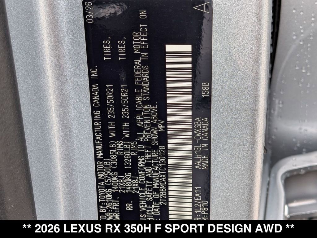 New 2026 Lexus RX 350h w/ Convenience Package image 19