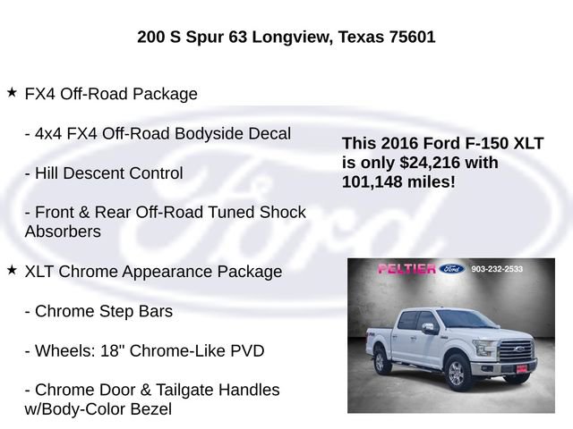 Used 2016 Ford F150 XLT w/ Equipment Group 302A Luxury image 20