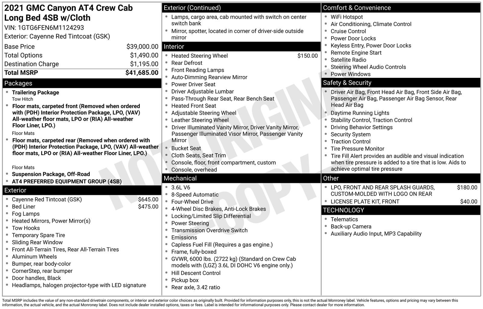 Certified 2021 GMC Canyon AT4 AWD/4WD image 36