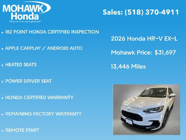 Certified 2026 Honda HR-V EX-L image 16