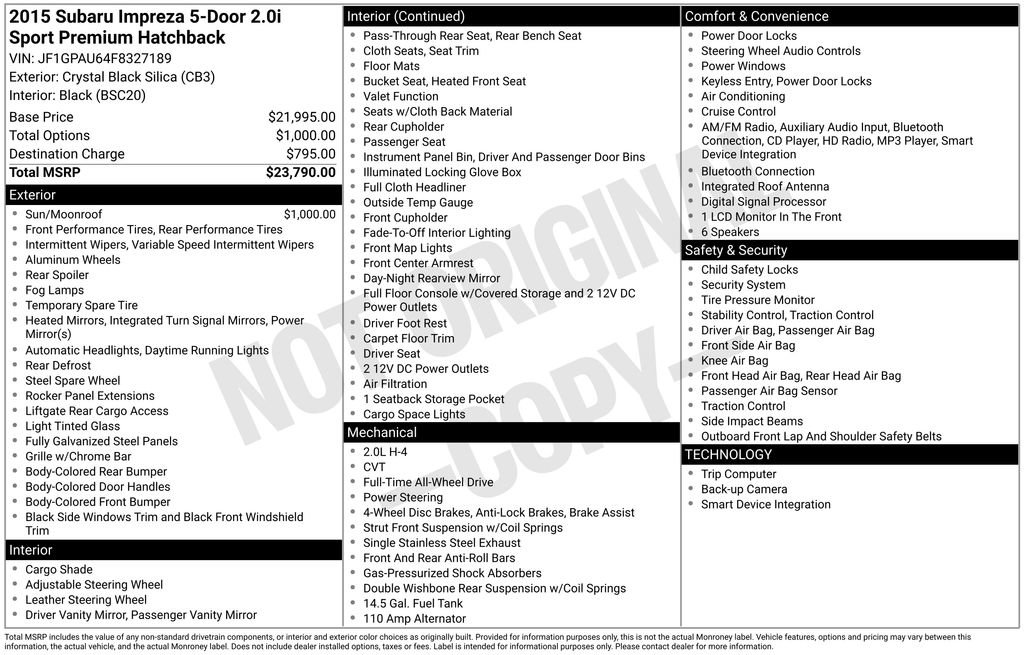 Used 2015 Subaru Impreza 2.0i Sport Premium image 28