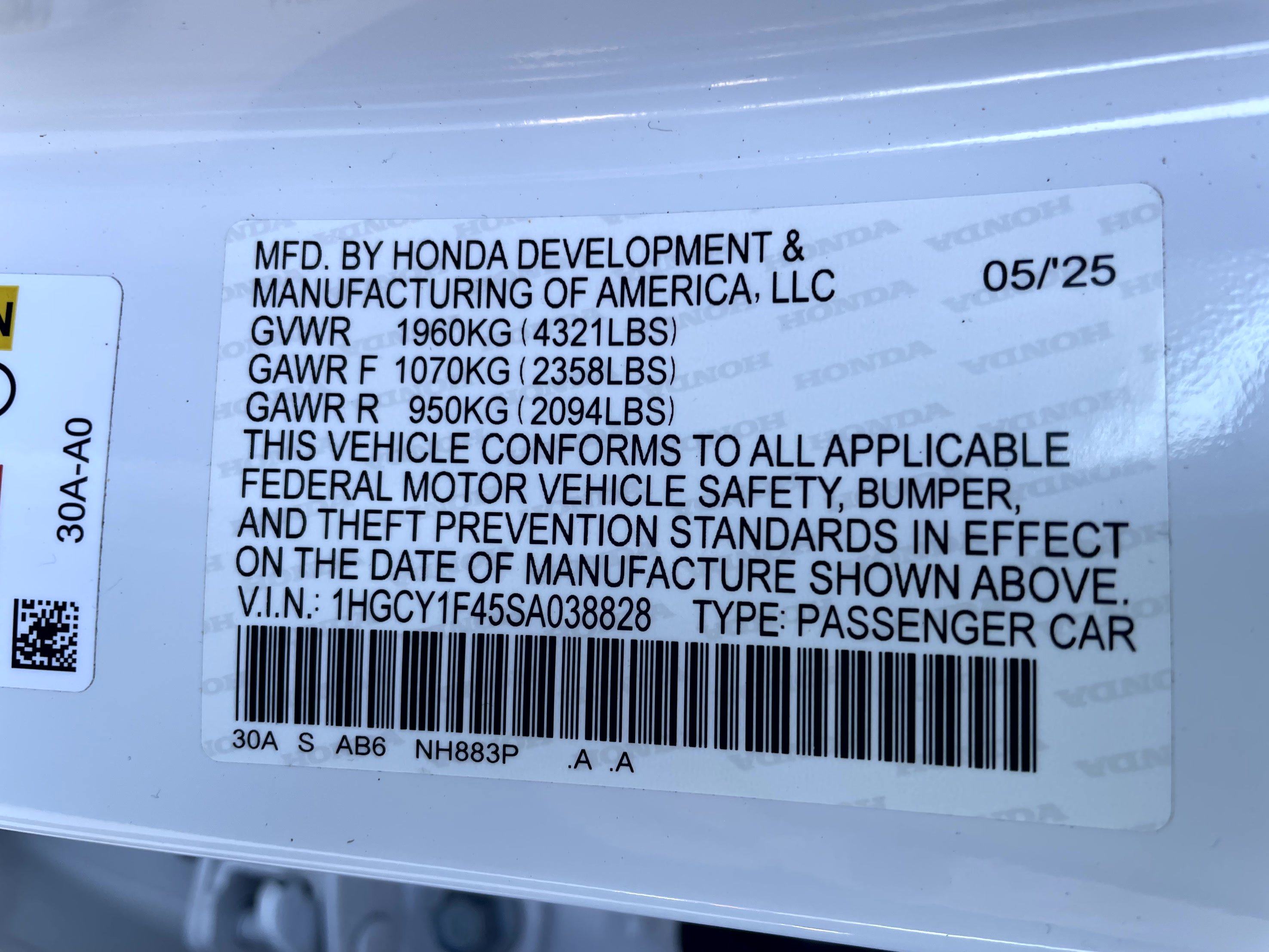 Certified 2025 Honda Accord SE image 22