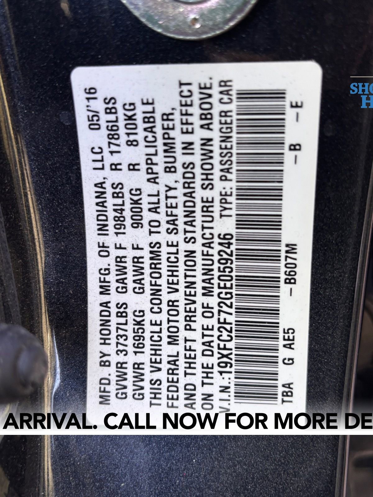 Used 2016 Honda Civic EX image 11