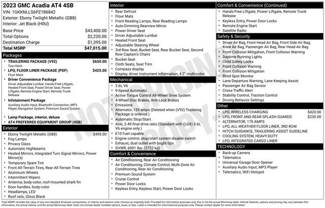 Certified 2023 GMC Acadia AT4 w/ Trailering Package image 26