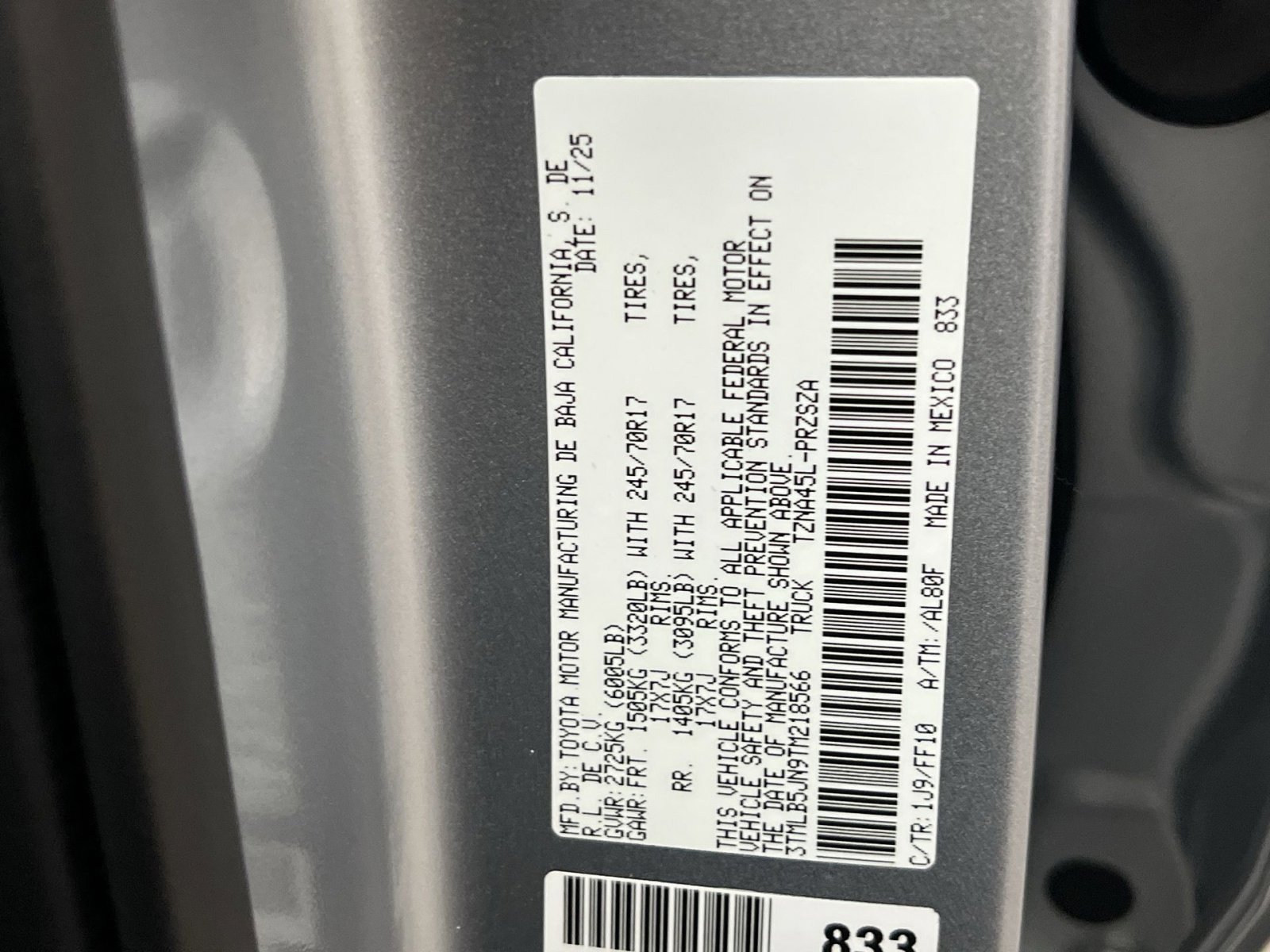 New 2026 Toyota Tacoma SR5 image 25