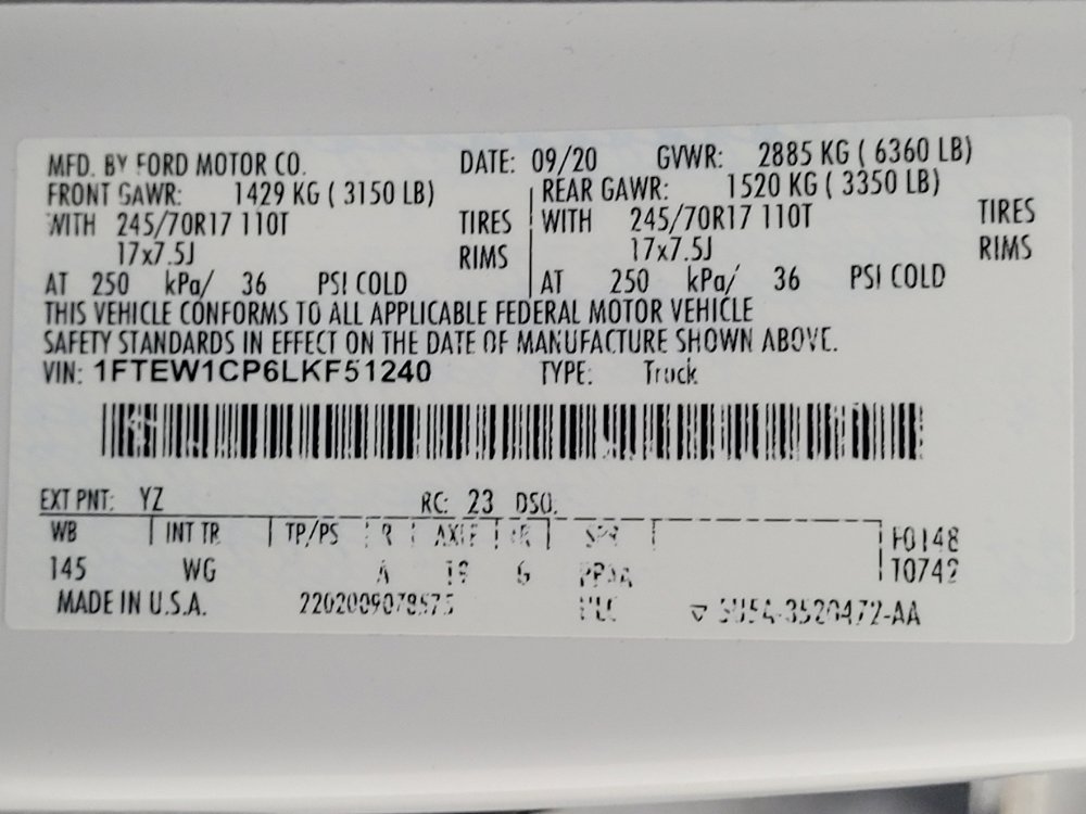 Used 2020 Ford F150 XL w/ Equipment Group 101A Mid RWD image 33