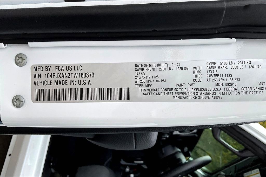 New 2026 Jeep Wrangler Sport image 13