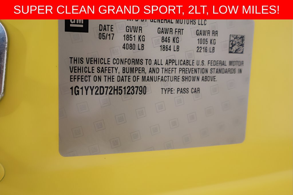 Used 2017 Chevrolet Corvette Grand Sport RWD image 27