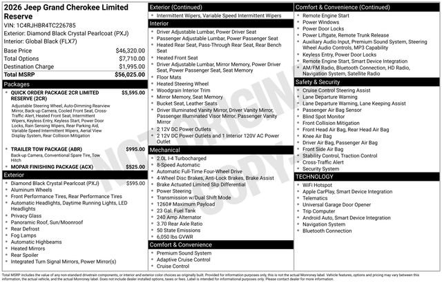 New 2026 Jeep Grand Cherokee Limited AWD/4WD image 36