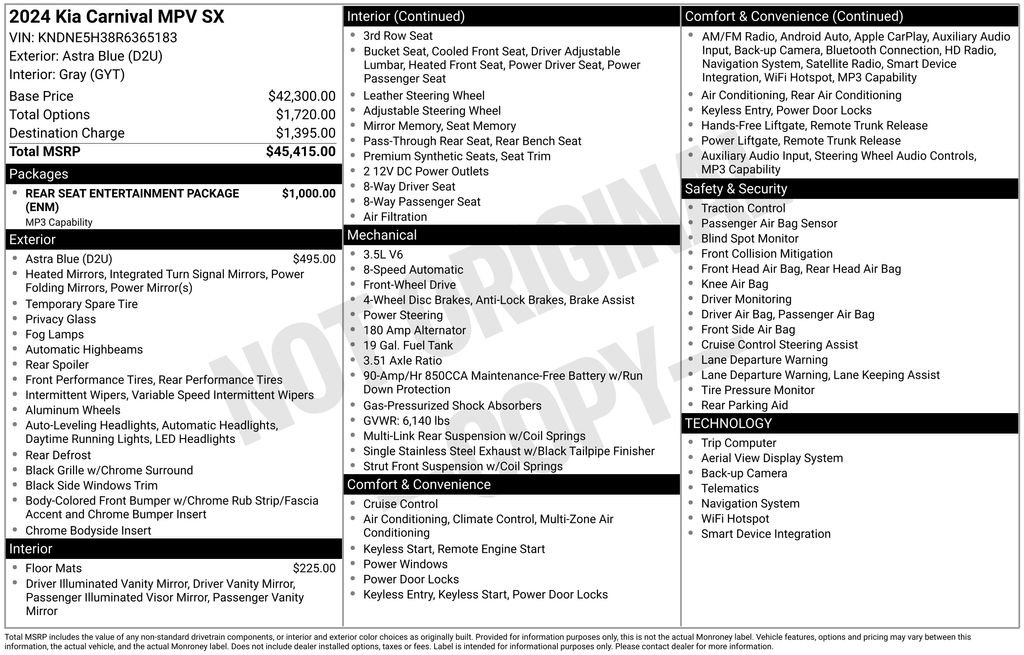 Certified 2024 Kia Carnival SX FWD image 32