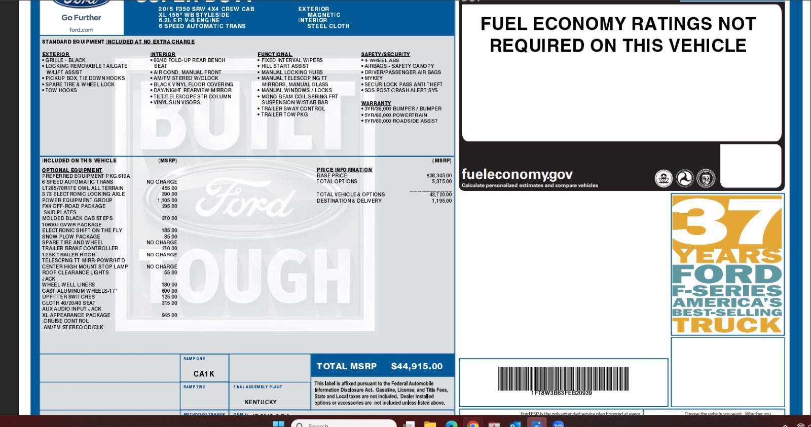 Used 2015 Ford F350 XL image 4