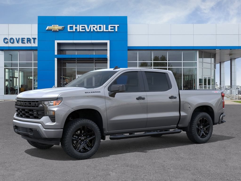 New 2026 Chevrolet Silverado 1500 Custom w/ Turbomax Blackout Package AWD/4WD image 2