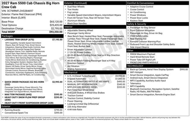 New 2027 RAM 5500 4x4 Crew Cab w/ Laramie Trim Package image 5