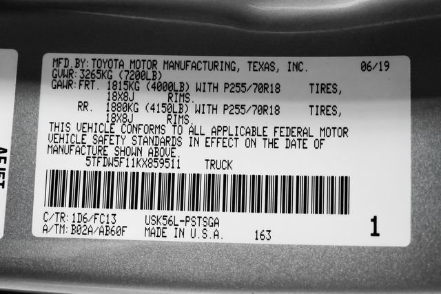 Used 2019 Toyota Tundra SR5 w/ SR5 Upgrade Package AWD/4WD image 52
