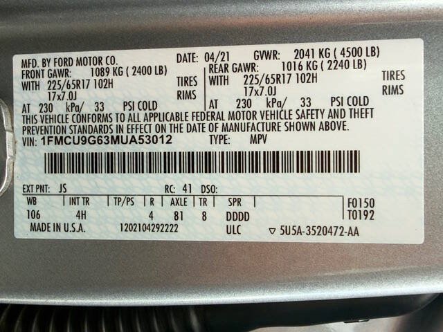 Used 2021 Ford Escape SE AWD/4WD image 18