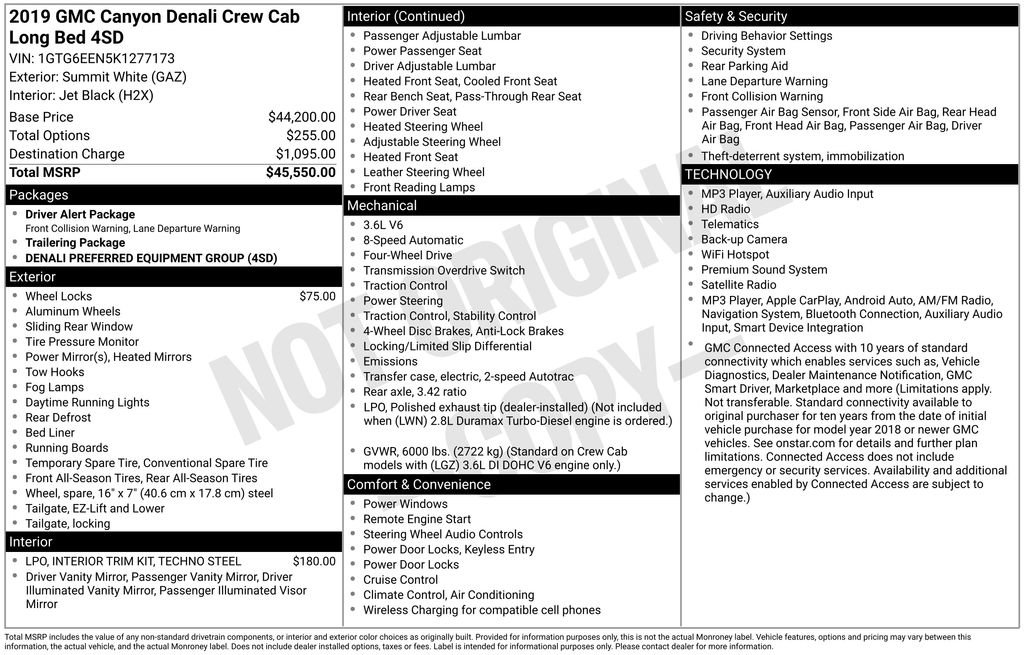 Used 2019 GMC Canyon Denali AWD/4WD image 2