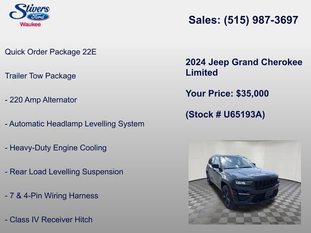Used 2024 Jeep Grand Cherokee Limited w/ Luxury Tech Group II AWD/4WD image 8