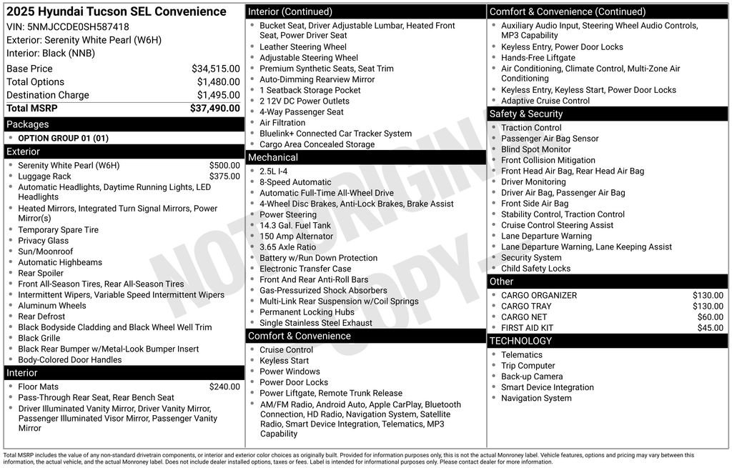 New 2025 Hyundai Tucson SEL image 5