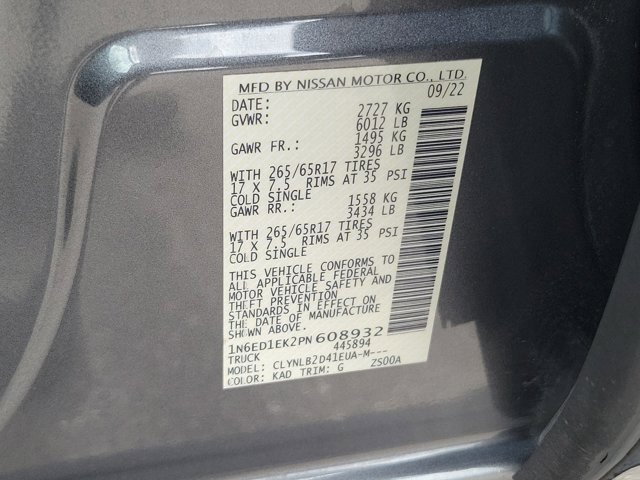 Used 2023 Nissan Frontier SV w/ Midnight Edition Package image 33