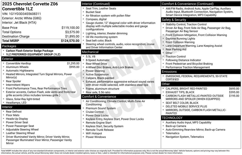 Used 2025 Chevrolet Corvette Z06 image 6