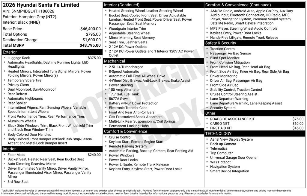 New 2026 Hyundai Santa Fe Limited image 4