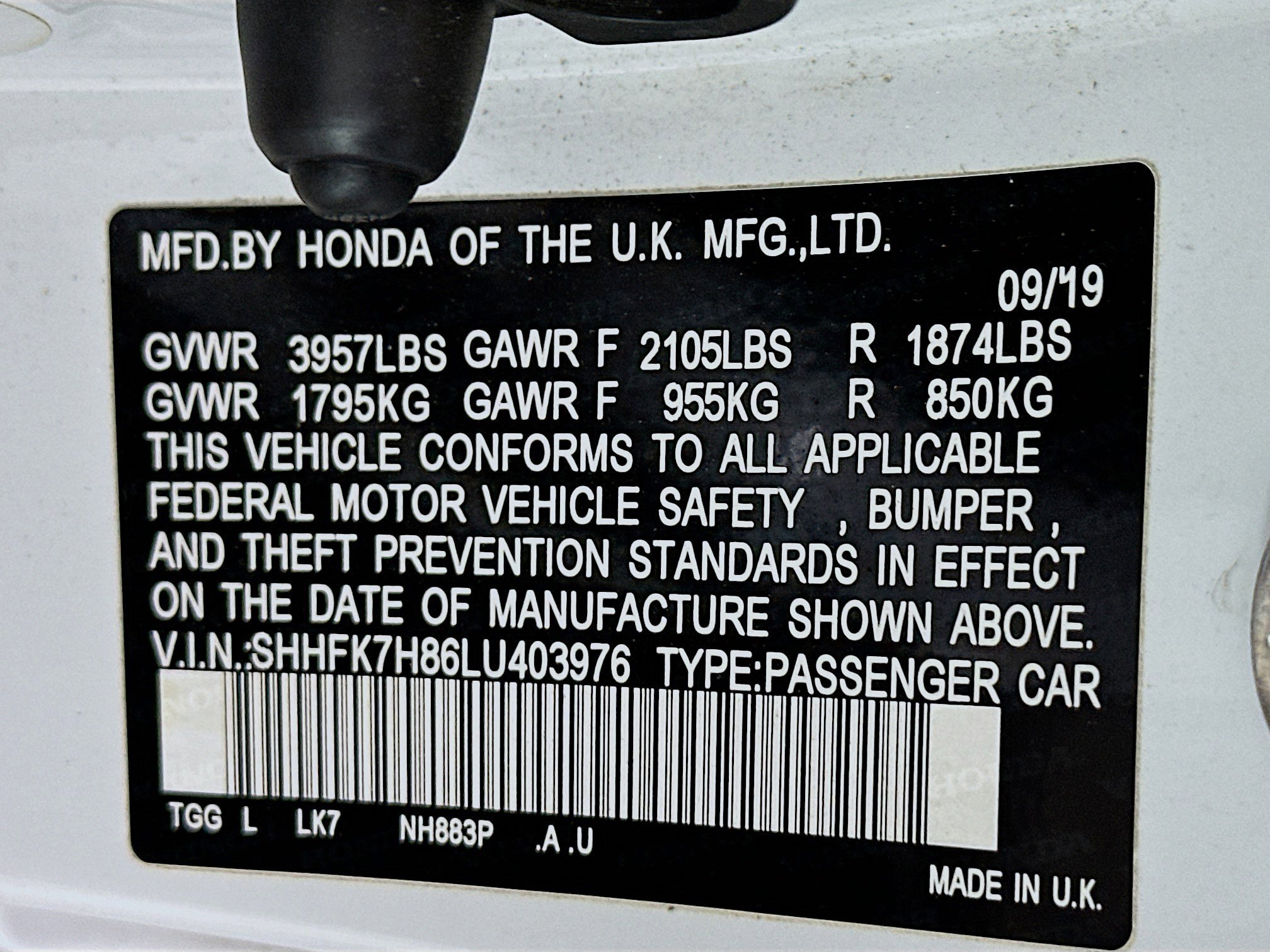 Used 2020 Honda Civic EX-L image 12