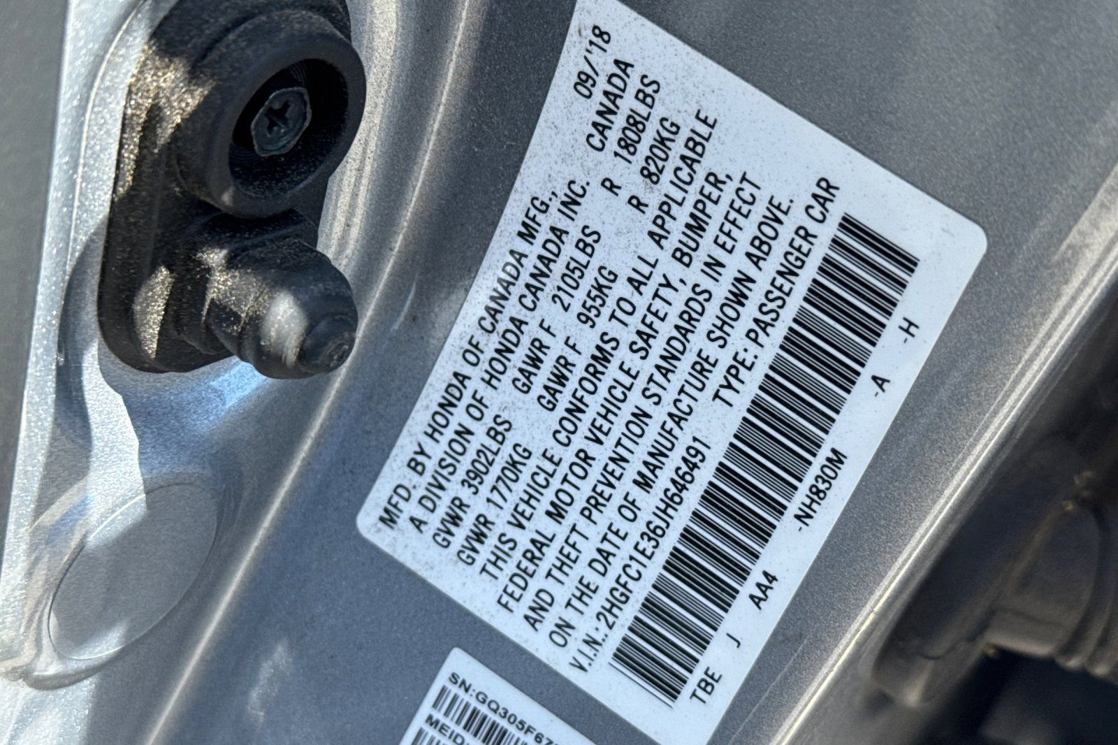 Used 2018 Honda Civic EX-T image 12