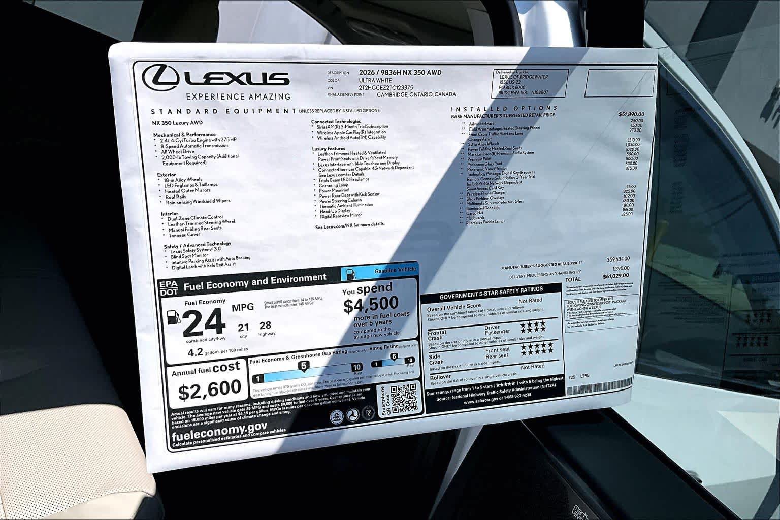 New 2026 Lexus NX 350 AWD w/ Luxury Package image 14