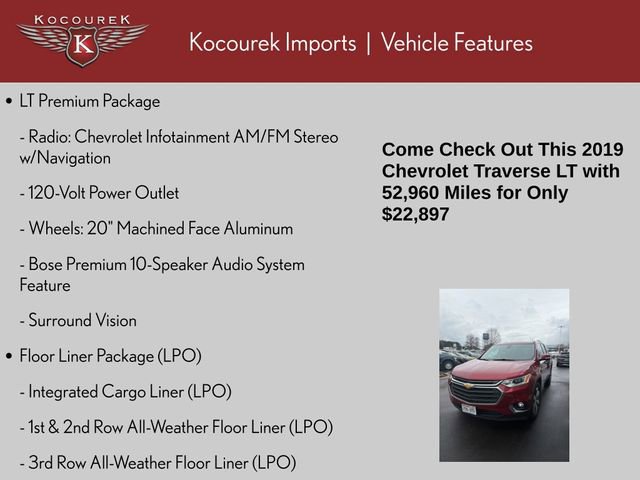 Used 2019 Chevrolet Traverse LT w/ LT Premium Package image 5