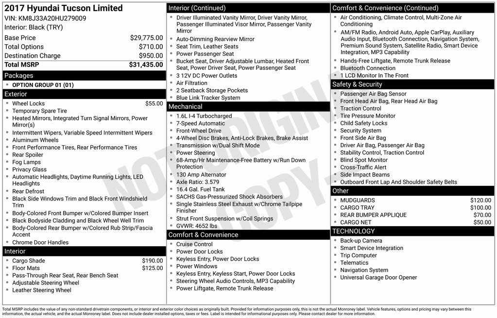 Used 2017 Hyundai Tucson Limited