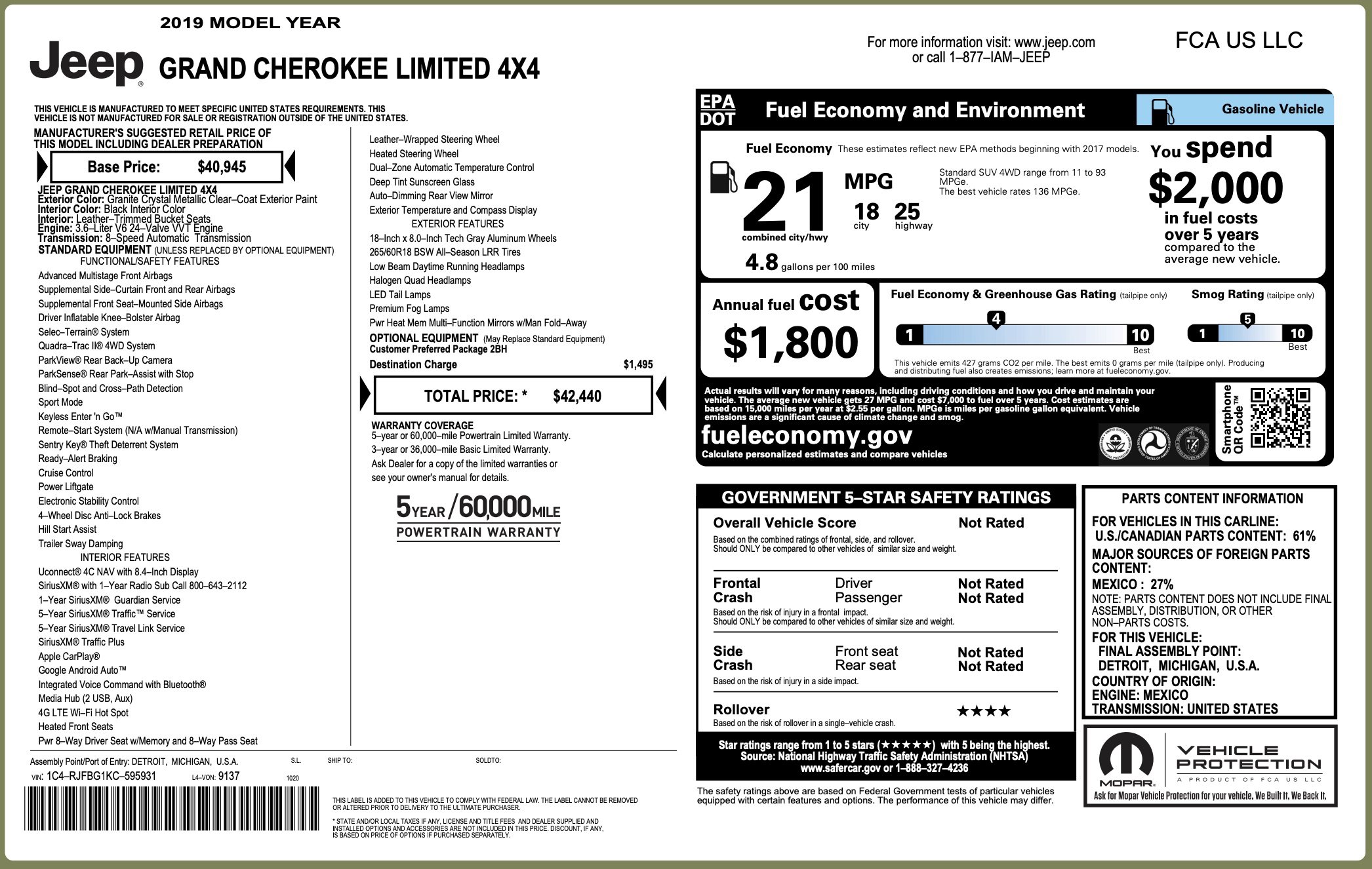 Used 2019 Jeep Grand Cherokee Limited image 5