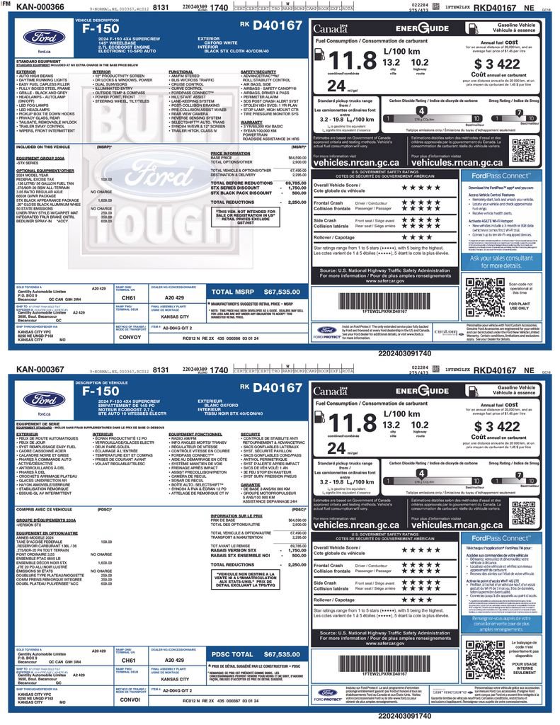 Used 2024 Ford F150 STX w/ STX Black Appearance Package AWD/4WD image 9