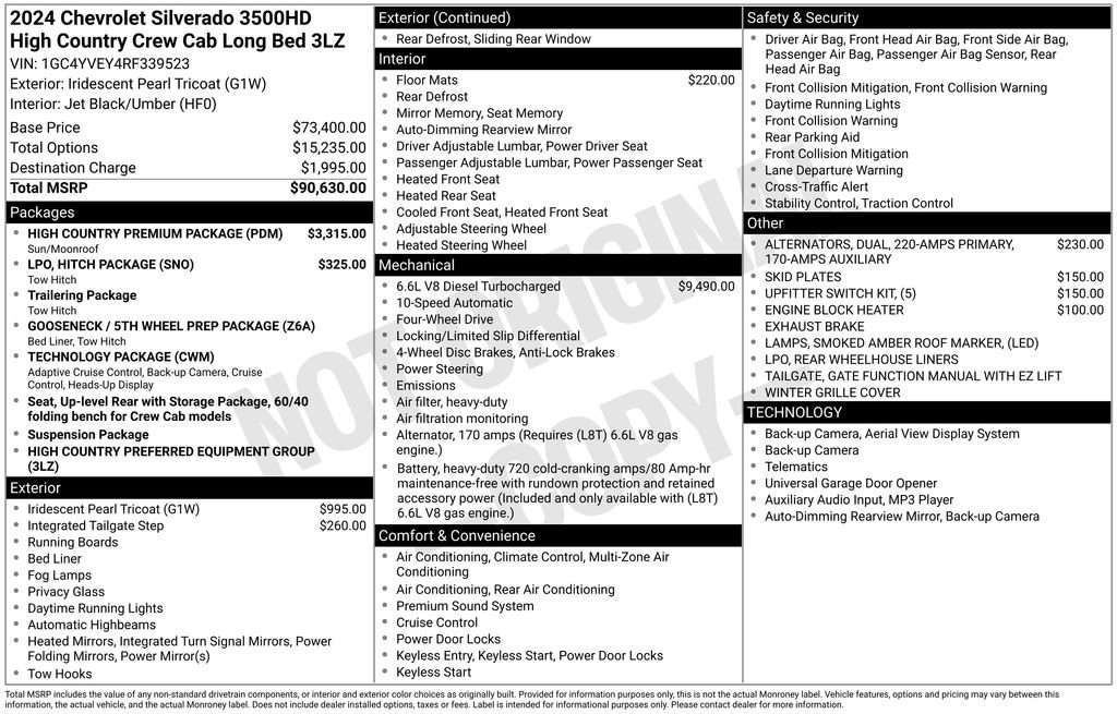 Used 2024 Chevrolet Silverado 3500 High Country w/ High Country Premium Package image 25