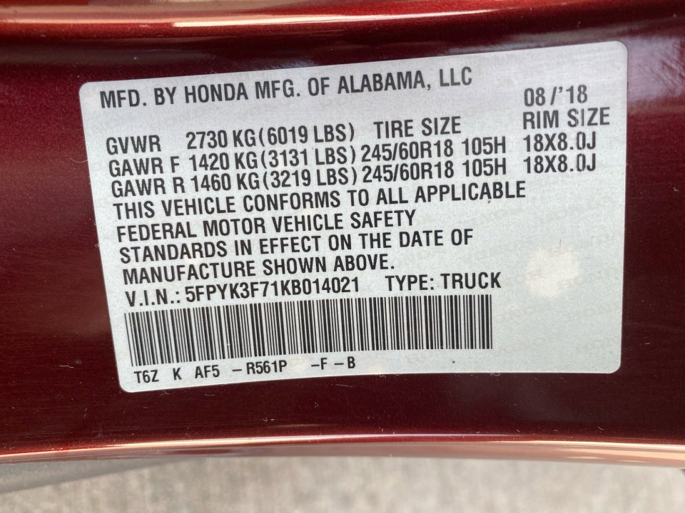 Used 2019 Honda Ridgeline RTL-E image 39