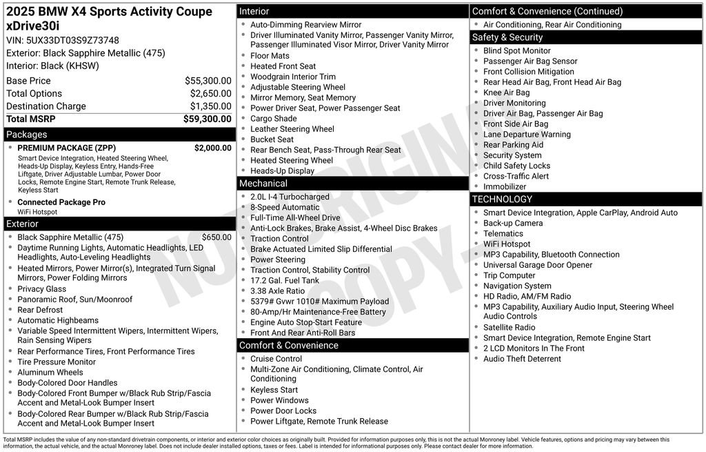 Certified 2025 BMW X4 xDrive30i AWD/4WD image 45