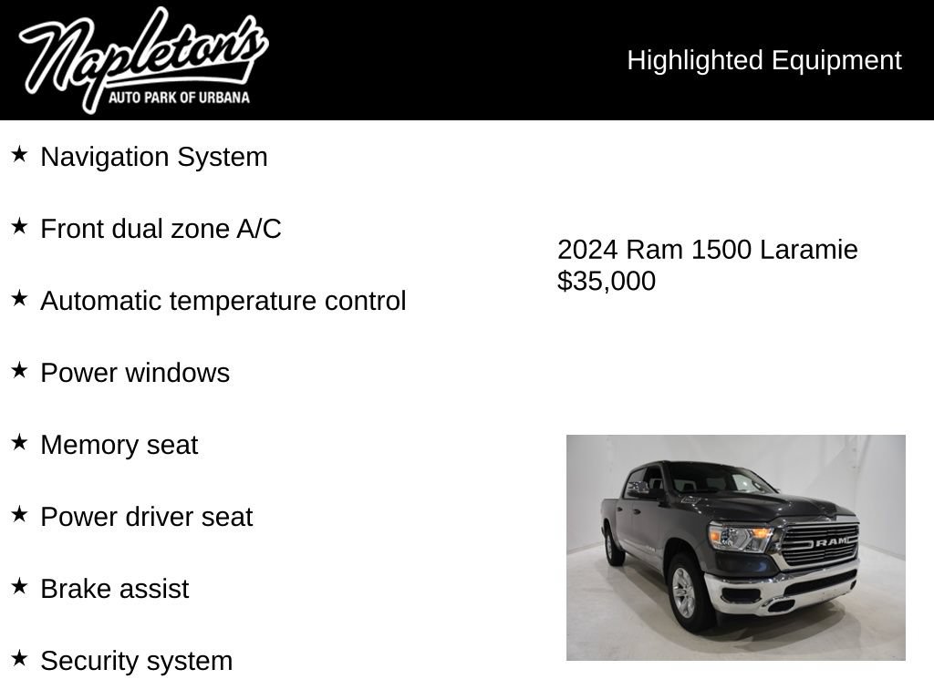 Used 2024 RAM 1500 Laramie AWD/4WD image 15