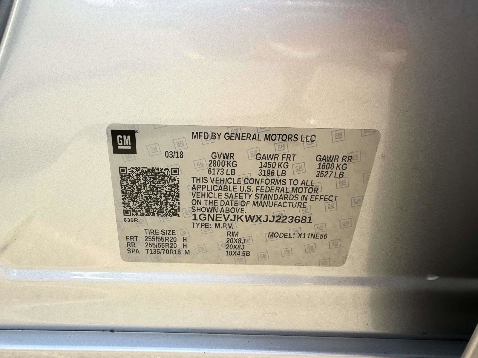 Used 2018 Chevrolet Traverse Premier AWD/4WD image 24