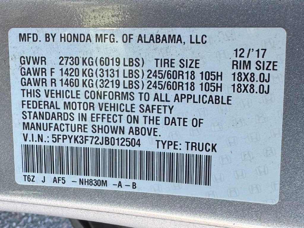 Used 2018 Honda Ridgeline RTL-E image 14