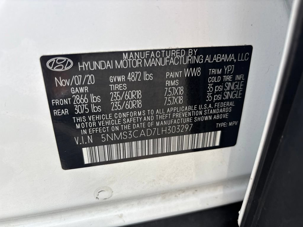 Used 2020 Hyundai Santa Fe SEL w/ Convenience Package AWD/4WD image 10
