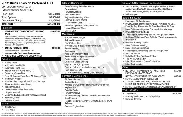 Used 2022 Buick Envision Preferred image 5