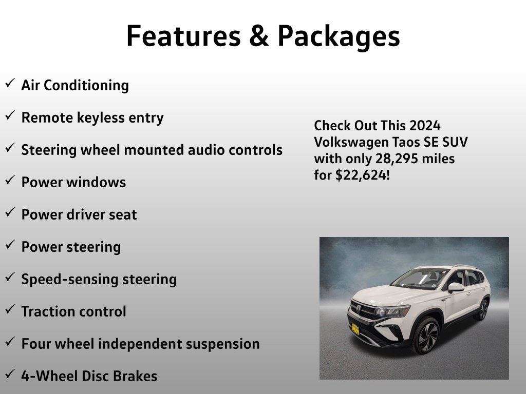 Used 2024 Volkswagen Taos SE w/ Panoramic Sunroof Package AWD/4WD image 8