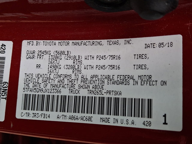 Certified 2018 Toyota Tacoma SR w/ SR Convenience Package image 26