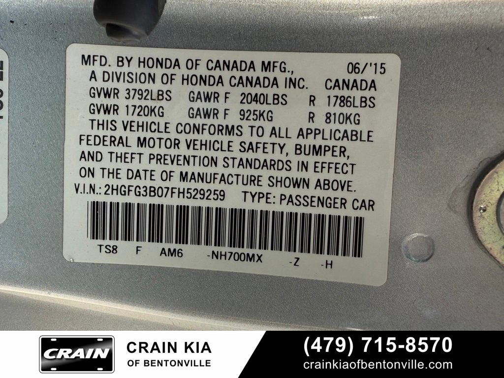 Used 2015 Honda Civic EX-L image 33