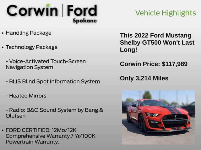 Used 2022 Ford Mustang Shelby GT500 w/ Technology Package RWD image 7